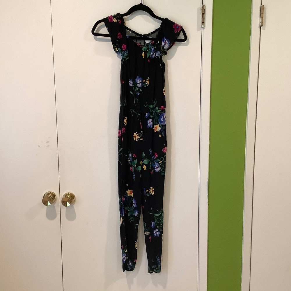 Old Navy girls floral jumpsuit
